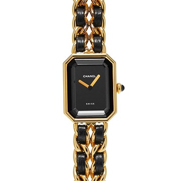 シャネル プルミエール M H0001 ブラック レディース 時計 【中古】【wristwatch】