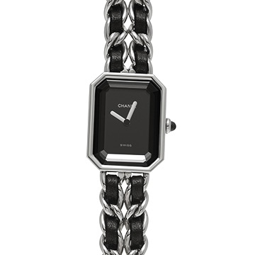 シャネル プルミエール アイコニック チェーン H7022 ブラックラッカー レディース 時計 【中古】【wristwatch】
