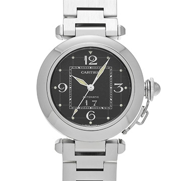 カルティエ パシャC ビッグデイト W31053M7 ブラック ユニセックス 時計 【中古】【wristwatch】