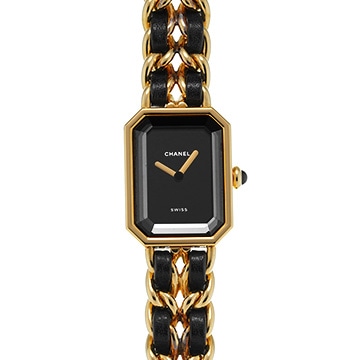 シャネル プルミエール M H0001 ブラック レディース 時計 【中古】【wristwatch】
