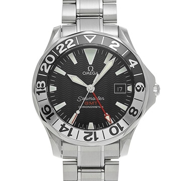 オメガ シーマスター 300 GMT ジェリー･ロペス 2536.50 ブラック メンズ 時計 【中古】【wristwatch】