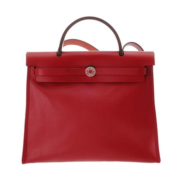 エルメス エールバッグ ジップ PM ルージュピマン トワルベルリンヌ/ヴァッシュハンター レディース バッグ 【中古】【bag】