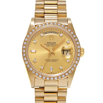 ロレックス デイデイト 18348A シャンパン/ダイヤモンド メンズ 時計 【中古】【wristwatch】