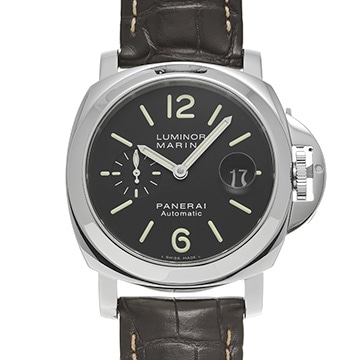 パネライ ルミノールマリーナ オートマティック PAM00104 ブラック メンズ 時計 【中古】【wristwatch】