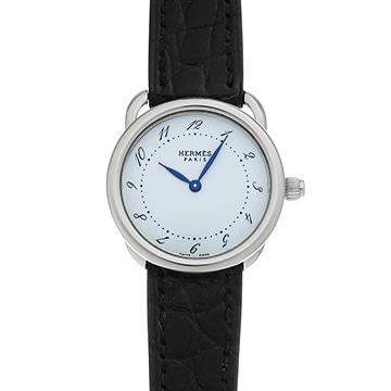 エルメス アルソー 28mm AR5.210 ホワイト レディース 時計 【中古】【wristwatch】