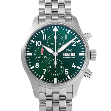IWC パイロットウォッチ クロノグラフ レーシンググリーン IW377726 グリーン メンズ 時計 【中古】【wristwatch】