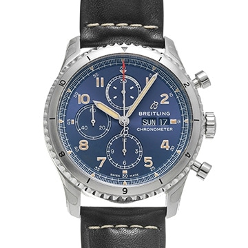 ブライトリング アビエーター 8 クロノグラフ 43 A13316101C1X2 ブルー メンズ 時計 【中古】【wristwatch】