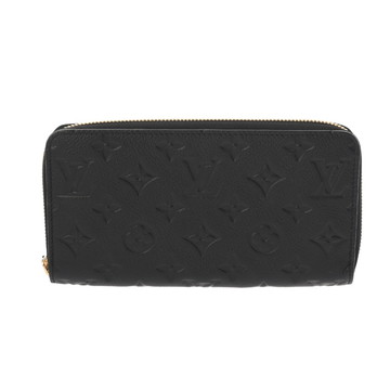 ルイ ヴィトン モノグラムアンプラント ジッピーウォレット ノワール M61864 レザー メンズ 財布 【中古】【purse】