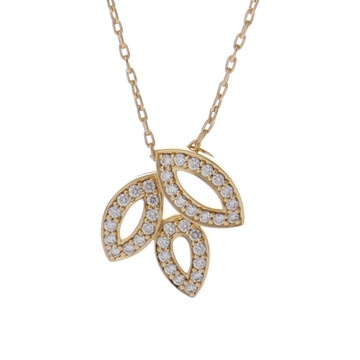 ハリー ウィンストン リリークラスター ネックレス ミニ ゴールド K18イエローゴールド YG レディース ジュエリー 【中古】【jewelry】