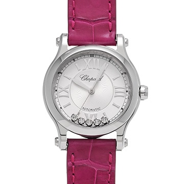 ショパール ハッピースポーツ 278573-3001 シルバー/ダイヤモンド レディース 時計 【中古】【wristwatch】