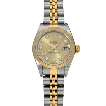 ロレックス デイトジャスト 69173G シャンパン/ダイヤモンド レディース 時計 【中古】【wristwatch】