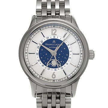 モーリス ラクロア レ・クラッシック ムーンフェイズ LC6168-SS002-122-1 ホワイト メンズ 時計 【中古】【wristwatch】