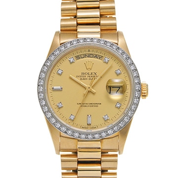 ロレックス デイデイト 18048A シャンパン/ダイヤモンド メンズ 時計 【中古】【wristwatch】