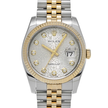 ロレックス デイトジャスト  116233G シルバーコンピュータ/ダイヤモンド メンズ 時計 【中古】【wristwatch】