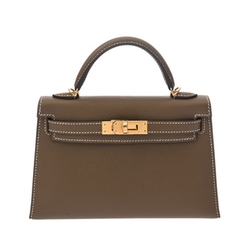 エルメス ミニケリー2  2WAY エトゥープ ヴォーエプソン レディース バッグ 【未使用】【bag】