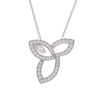 ハリー ウィンストン リリークラスター ネックレス シルバー PEDPMQRFLC Pt950プラチナ レディース ジュエリー 【中古】【jewelry】