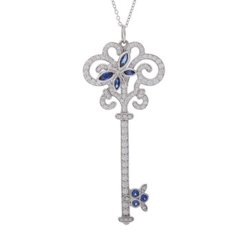 ティファニー エンチャント ドラゴンフライ キー  ネックレス シルバー Pt950プラチナ レディース ジュエリー 【中古】【jewelry】