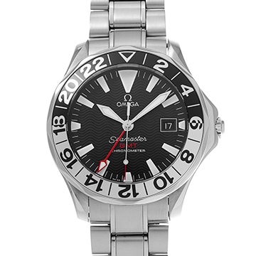 オメガ シーマスター 300 GMT ジェリー･ロペス 2536.50 ブラック メンズ 時計 【中古】【wristwatch】