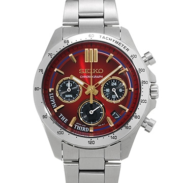 セイコー ルパン三世×セイコー オフィシャルウオッチ 8T63-02X0 ワインレッド メンズ 時計 【中古】【wristwatch】