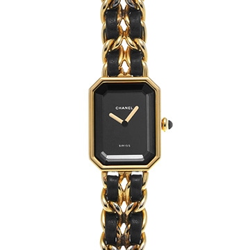 シャネル プルミエール M H0001 ブラック レディース 時計 【中古】【wristwatch】