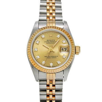 ロレックス デイトジャスト 69173G シャンパン/ダイヤモンド レディース 時計 【中古】【wristwatch】