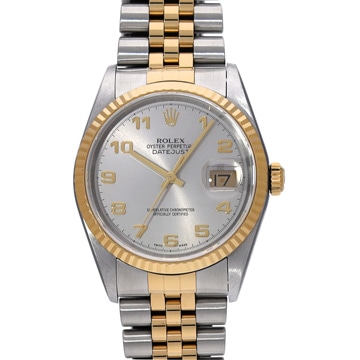 ロレックス デイトジャスト 16233 グレー メンズ 時計 【中古】【wristwatch】