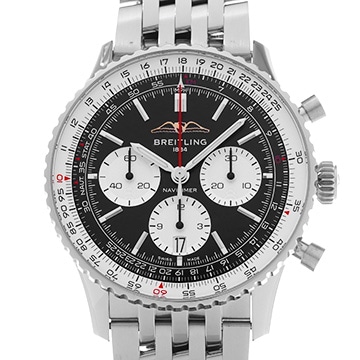 ブライトリング ナビタイマー B01 クロノグラフ 43 AB0138211B1A1 ブラック/シルバー メンズ 時計 【中古】【wristwatch】