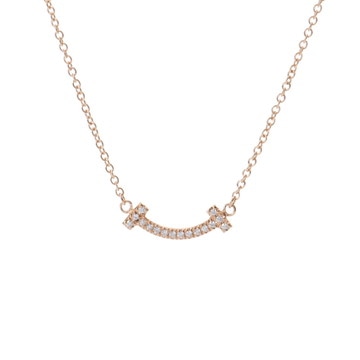 ティファニー Tスマイル ネックレス ミニ ゴールド K18ピンクゴールド PG レディース ジュエリー 【中古】【jewelry】