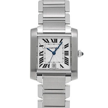 カルティエ タンク フランセーズ LM W51002Q3 シルバー メンズ 時計 【中古】【wristwatch】