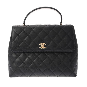 シャネル マトラッセ ハンドバッグ ブラック A12397 キャビアスキン レディース バッグ 【中古】【bag】