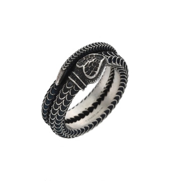 グッチ ガーデン スネークリング #22 シルバー 577294 Ag925 メンズ ジュエリー 【中古】【jewelry】