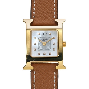 エルメス Hウォッチ HH1.202 ホワイトシェル/ダイヤモンド レディース 時計 【中古】【wristwatch】
