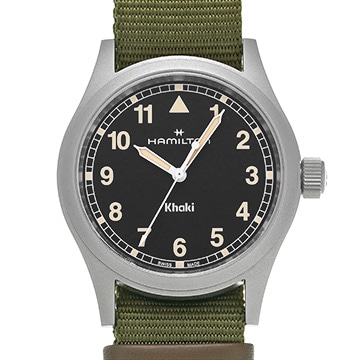 ハミルトン カーキ フィールド クォーツ 38mm H69401940 ブラック メンズ 時計 【中古】【wristwatch】
