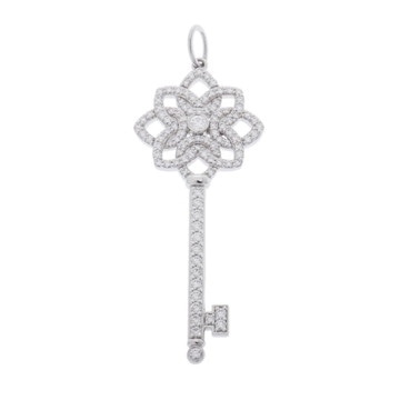 ティファニー ウォープンキー ペンダントトップ シルバー Pt950プラチナ レディース ジュエリー 【中古】【jewelry】