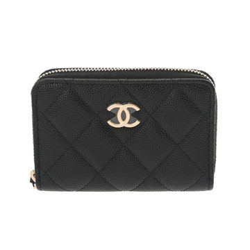 シャネル マトラッセ チェーンコインパース ブラック キャビアスキン レディース 財布 【中古】【purse】
