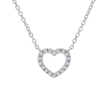ティファニー メトロハート ネックレス シルバー K18ホワイトゴールド WG レディース ジュエリー 【中古】【jewelry】