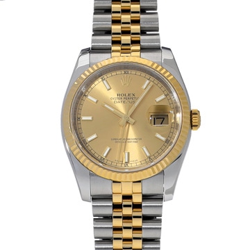 ロレックス デイトジャスト 116233 シャンパン メンズ 時計 【中古】【wristwatch】