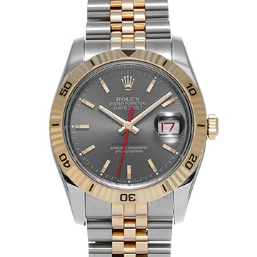 ロレックス デイトジャスト ターノグラフ 116263 グレー メンズ 時計 【中古】【wristwatch】