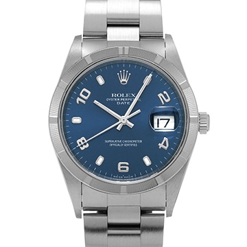 ロレックス オイスターパーペチュアル デイト 15210 ブルー メンズ 時計 【中古】【wristwatch】