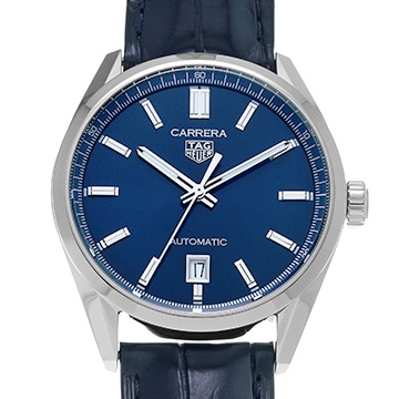 タグ ホイヤー カレラ キャリバー5 デイト WBN2112.FC6504 ブルー メンズ 時計 【中古】【wristwatch】