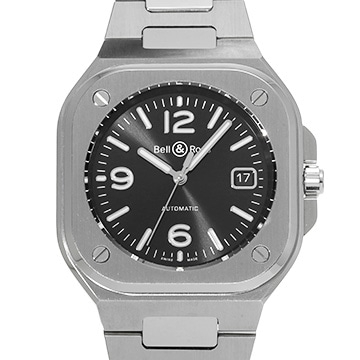 ベル＆ロス BR 05 ブラックスチール BR05A-BL-ST/SRB ブラック メンズ 時計 【中古】【wristwatch】