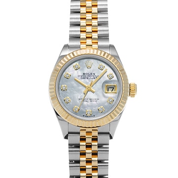 ロレックス レディ デイトジャスト 28 279173NG ホワイトシェル/ダイヤモンド レディース 時計 【中古】【wristwatch】
