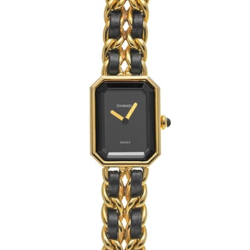 シャネル プルミエール M H0001 ブラック レディース 時計 【中古】【wristwatch】
