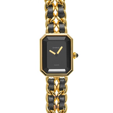 シャネル プルミエール M H0001 ブラック レディース 時計 【中古】【wristwatch】