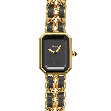 シャネル プルミエール M H0001 ブラック レディース 時計 【中古】【wristwatch】