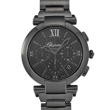 ショパール インペリアーレ クロノグラフ 388549-3005 ブラック メンズ 時計 【中古】【wristwatch】