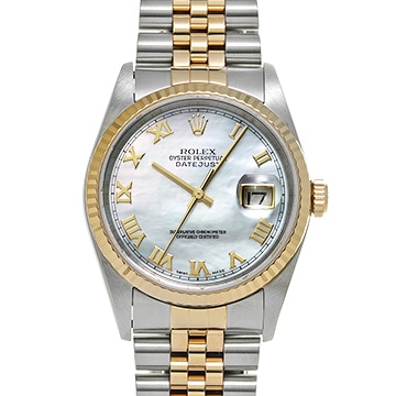 ロレックス デイトジャスト 16233NR ホワイトシェル メンズ 時計 【中古】【wristwatch】