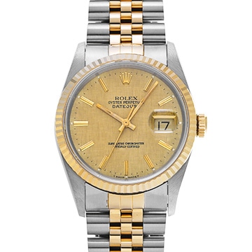 ロレックス デイトジャスト 16233 シャンパンモザイク メンズ 時計 【中古】【wristwatch】