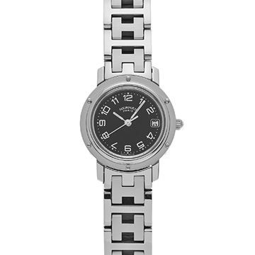 エルメス クリッパー CL4.210 ブラック レディース 時計 【中古】【wristwatch】