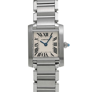カルティエ タンクフランセーズ SM W51008Q3 シルバー レディース 時計 【中古】【wristwatch】